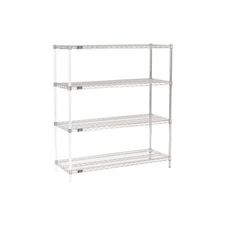 Global Equipment Nexel    Chrome Wire Shelving Add-On - 48"W x 18"D x 54"H A18485C